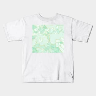 Marbled Kintsugi Sage Kids T-Shirt